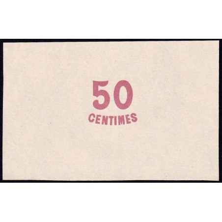 Roanne - Pirot non répertorié - 50 centimes - Epreuve 3 du revers - Etat : SPL