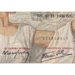 F 26-16 - 30/11/1939 - 100 francs - Sully - Série O.4477 - Etat : TB-