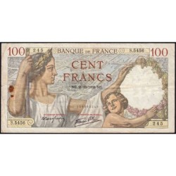 F 26-18 - 21/12/1939 - 100 francs - Sully - Série S.5456 - Etat : TB-