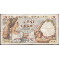 F 26-21 - 25/01/1940 - 100 francs - Sully - Série B.6884 - Etat : TB-