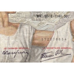 F 26-21 - 25/01/1940 - 100 francs - Sully - Série B.6884 - Etat : TB-