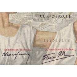 F 26-22 - 08/02/1940 - 100 francs - Sully - Série T.7541 - Etat : TB+