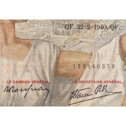 F 26-23 - 22/02/1940 - 100 francs - Sully - Série Q.7926 - Etat : TB-