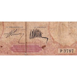 Indochine Française - Pick 48b - 1 piastre - Série P.3787 - 1927 - Etat : B