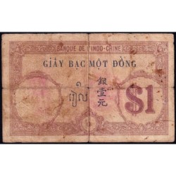 Indochine Française - Pick 48b - 1 piastre - Série T.4783 - 1927 - Etat : B