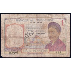 Indochine Française - Pick 54e - 1 piastre - Série M.9206 - 1949 - Etat : AB