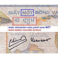 Indochine Française - Pick 54e - 1 piastre - Série M.10533 - 1949 - Etat : TB-