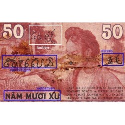 Indochine Française - Pick 87d - 50 cents - Série DC - 1943 - Etat : B+ à TB-