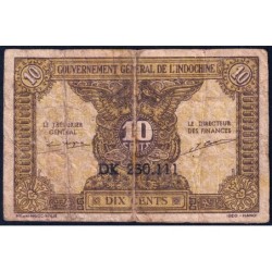 Indochine Française - Pick 89a_2 - 10 cents - Série DK - 1944 - Etat : TB-