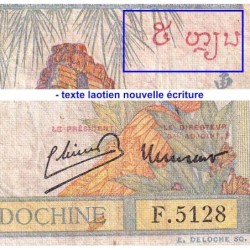 Indochine Française - Pick 55d - 5 piastres - Série F.5128 - 1946 - Etat : TB-