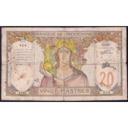 Indochine Française - Pick 50 - 20 piastres - Série C.159 - 1927 - Etat : B+