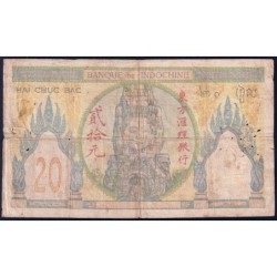 Indochine Française - Pick 50 - 20 piastres - Série C.159 - 1927 - Etat : B+