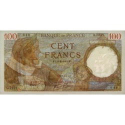 F 26-22 - 08/02/1940 - 100 francs - Sully - Série Q.7221 - Etat : SUP