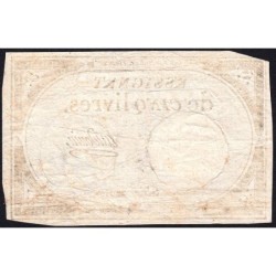 Assignat 46a - 5 livres - 10 brumaire an 2 - Signature 3 - Etat : TB