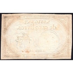Assignat 46a - 5 livres - 10 brumaire an 2 - Signature 8 - Etat : SUP+