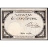 Assignat 46a - 5 livres - 10 brumaire an 2 - Signature 9 - Etat : SUP