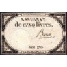Assignat 46a - 5 livres - 10 brumaire an 2 - Signature 10 - Etat : TB+