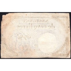 Assignat 46a - 5 livres - 10 brumaire an 2 - Signature 24 - Etat : TB-