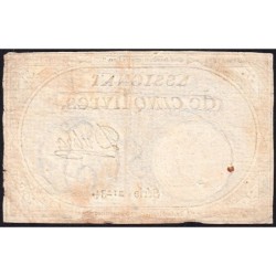 Assignat 46a - 5 livres - 10 brumaire an 2 - Signature 33 - Etat : TTB-