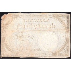 Assignat 46a - 5 livres - 10 brumaire an 2 - Signature 41 - Etat : TB
