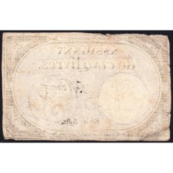 Assignat 46a - 5 livres - 10 brumaire an 2 - Signature 47 - Etat : B+