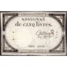 Assignat 46a - 5 livres - 10 brumaire an 2 - Signature 48 - Etat : TTB