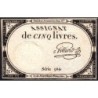 Assignat 46a - 5 livres - 10 brumaire an 2 - Signature 52 - Etat : TTB