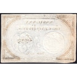 Assignat 46a - 5 livres - 10 brumaire an 2 - Signature 67 - Etat : SUP+