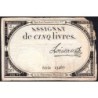 Assignat 46a - 5 livres - 10 brumaire an 2 - Signature 70 - Etat : B