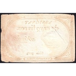 Assignat 46a - 5 livres - 10 brumaire an 2 - Signature 77 - Etat : TTB