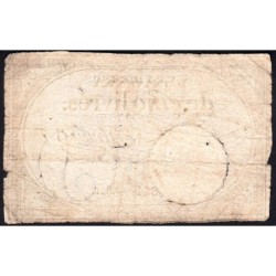 Assignat 46a - 5 livres - 10 brumaire an 2 - Signature 77 - Etat : B