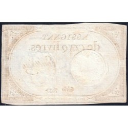 Assignat 46a - 5 livres - 10 brumaire an 2 - Signature 87 - Etat : SUP