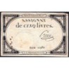 Assignat 46a - 5 livres - 10 brumaire an 2 - Signature 88 - Etat : TTB