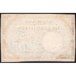 Assignat 46a - 5 livres - 10 brumaire an 2 - Signature 95 - Etat : SPL