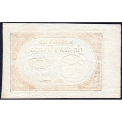 Assignat 46a - 5 livres - 10 brumaire an 2 - Signature 44 - Etat : SPL