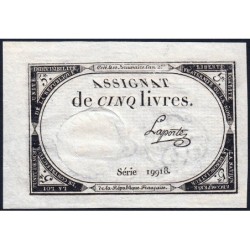 Assignat 46a - 5 livres - 10 brumaire an 2 - Signature 64 - Etat : pr.NEUF