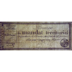 Promesse de mandat 59a - 25 francs - 28 ventôse an 4 - Sans série - Etat : TTB-