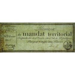 Promesse de mandat 59b - 25 francs - 28 ventôse an 4 - Série 3 - Etat : TTB