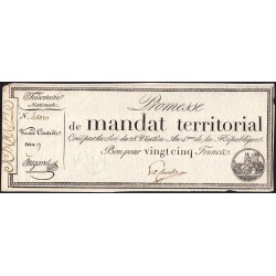 Promesse de mandat 59b - 25 francs - 28 ventôse an 4 - Série 9 - Etat : TTB+