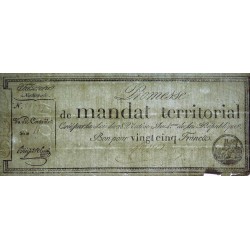 Promesse de mandat 59b - 25 francs - 28 ventôse an 4 - Série 11 - Etat : TB+