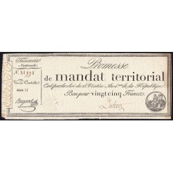 Promesse de mandat 59b - 25 francs - 28 ventôse an 4 - Série 11 - Etat : TTB