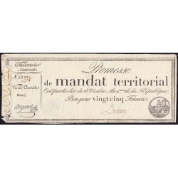 Promesse de mandat 59b - 25 francs - 28 ventôse an 4 - Série 11 - Etat : TTB-