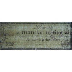 Promesse de mandat 59b - 25 francs - 28 ventôse an 4 - Série 12 - Etat : TTB-