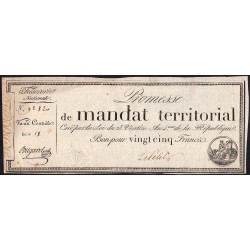 Promesse de mandat 59b - 25 francs - 28 ventôse an 4 - Série 18 - Etat : SUP