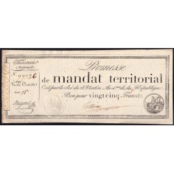 Promesse de mandat 59b - 25 francs - 28 ventôse an 4 - Série 18 - Etat : SUP+