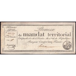 Promesse de mandat 59b - 25 francs - 28 ventôse an 4 - Série 18 - Etat : SUP+