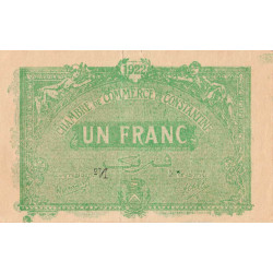 Algérie - Constantine 140-34 - 1 franc - Série B 4 - 12/10/1921 - Etat : TTB+