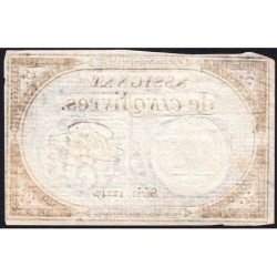 Assignat 46a - 5 livres - 10 brumaire an 2 - Signature 52 - Etat : TTB