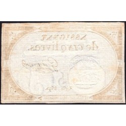 Assignat 46a - 5 livres - 10 brumaire an 2 - Signature 56 - Etat : SUP