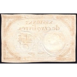 Assignat 46a - 5 livres - 10 brumaire an 2 - Signature 60 - Etat : SUP+